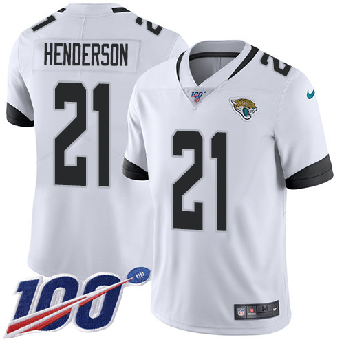 Jacksonville Jaguars #21 C.J. Henderson White Youth Stitched NFL 100th Season Vapor Untouchable Limited Jersey->youth nfl jersey->Youth Jersey